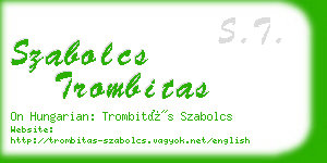 szabolcs trombitas business card